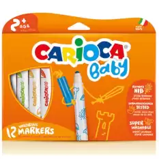 Carioca Keçeli Boya Kalemi Jumbo Bebek Süper Yıkanabilir 12 Li 42814