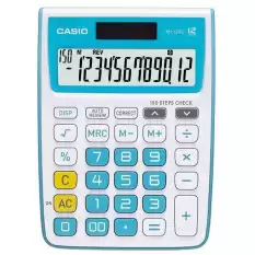 Casio Hesap Makinesi Masa Üstü 12 Hane İşlem Kontrollü Mavi Mj-12Vc-Bu