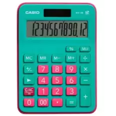 Casio Mx-12B-Gnrd Yeşil+Pembe 12 Hane Masa Üstü Hesap Makinesi