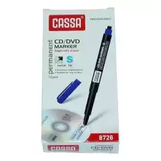 Cassa Asetat Kalemi Permanent Marker S Seri Mavi 8726 - 12li Paket
