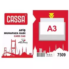 Cassa Tabela Poşeti (Afiş Muhafaza Kabı A3) 297X420 Mm Şeffaf 7509 - 10lu Paket