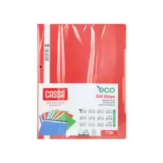 Cassa Telli Dosya Plastik Eco A4 50 Li Kırmızı 7730