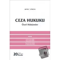 Ceza Hukuku Özel Hükümler (Ciltli)