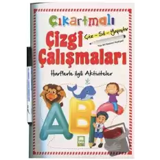 Çıkartmalı Çizgi Çalışmaları Harflerle İlgili Aktiviteler