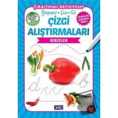 Çizgi Alıştırmaları - Sebzeler (4 Yaş)