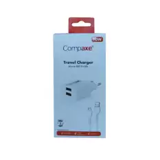 Compaxe Cta-521Dmu 5V 2.1A 10W 2Usb 1Mt Usb 3.0 Ev Şarj+ Mikro Şarj Kablosu