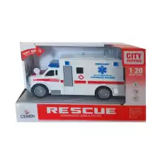 Ctoy Işıklı Ve Sesli Sürtmeli Ambulans 1:20 Wy670A