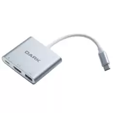 Dark Dk-Ac-U31X32 3İn1 Usb3.1 Type C Erkek-Usb3.0-Hdmı (4K Uhd)-Usb3.1 Type C Şarj