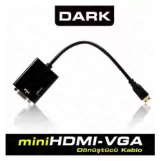 Dark Dk-Hd-Ahdmınıxvga Mini Hdmı - Vga Ve Ses Aktif Kablosu