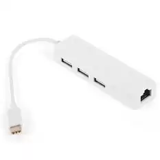 Dark Usb3.1 Type-C - 3Xusb2.0 Hub+ 10-100 Ethernet Dönüştürücü