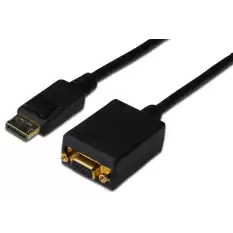 Digutus Ak-340403-001-S Displayport (Dp)   Vga Adaptörü, Dp Erkek - Hd15 Dişi, 0.15 Metre, Dp 1.2