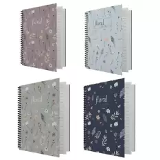 Dilman Floral Serisi Defter 16X22 80 Yp Çizgili 6406