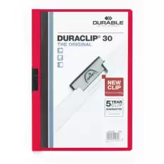 Durable Sıkıştırmalı Dosya Duraclip Ortadan Klipsli 30 Syf A4 Kırmızı 2200