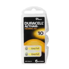 Duracell 10 Numara Düğme Kulaklık Pili İşitme Cihazı İçin 6Lı Paket