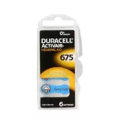 Duracell 675 Numara Düğme Kulaklık Pili İşitme Cihazı İçin 6Lı Paket