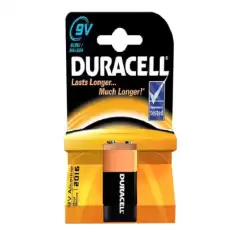 Duracell Alkalin 9 Volt Pil 1 Li Kartela