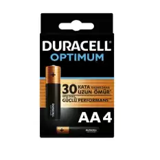 Duracell Optimum Kalem Pil (Aa) 4 Lü Kartela