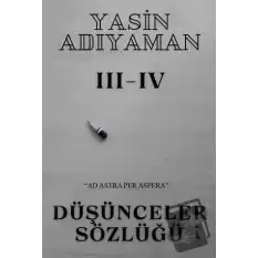 Düşünceler Sözlüğü 3 - 4