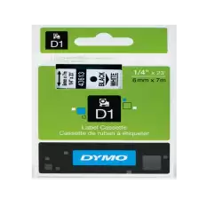 Dymo D1 Şerit Standart 6 Mmx7 Mt Beyaz Üzerine Siyah 43613