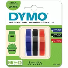 Dymo Kabartma Şerit 9Mmx3Mt 3 Lü Bls K/S/M S0847750