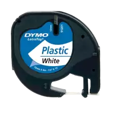 Dymo Letratag Şerit Plastik 12 Mmx4 Mt Beyaz 91201 (59422)