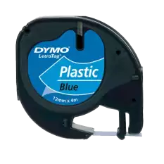 Dymo Letratag Şerit Plastik 12 Mmx4 Mt Mavi 91205