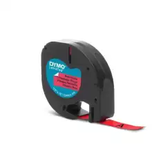 Dymo Letratag Şerit Plastik 12 Mmx4 Mt Kırmızı 91203