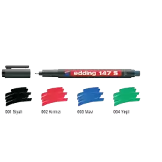Edding Asetat Kalemi Permanent S Seri 0.3 Mm Kırmızı 147 S - 10lu Paket