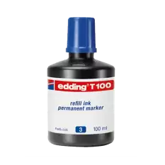 Edding Markör Mürekkebi Permanent Damlalıklı 100 Ml Mavi T100 - 10lu Paket