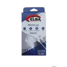 Elba Elb05-Pd-25Wıos Beyaz 25W Usb-C Ev Şarj Kafa+1Mt Type-C To Lightnıng Kablo Pd3.0-Qc4.0 Hızlı Ş