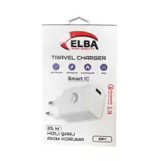 Elba Elb11 Elb-35W Usb 35W Hızlı Şarj Akım Koruma Ev Şarj Kafa