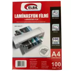 Elba Laminasyon Filmi A4 100 Mıc 216X303 - 100lü Paket