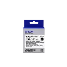 Epson Lk-4Tbw Strong Şeffaf Üzeri Siyah 12Mm 9Mt