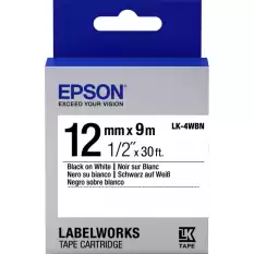 Epson Lk-4Wbn Standart Beyaz Üzeri Siyah 12Mm 9Metre Etiket