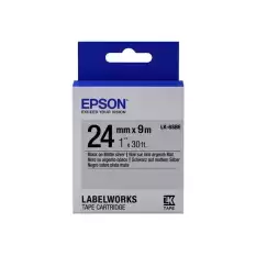 Epson Lk-6Sbe Mat Siyah Üzeri Mat Gümüş 24Mm 9Metre Etiket