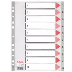 Esselte Seperatör 1-10 Rakamlı Plastik A4 100105
