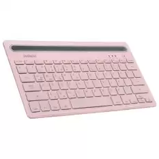 Everest Kb-Bt82 Pembe-Gri Bluetooth Ultra İnce+Şarjlı Q Mac-Win-Android-Ios Uyumlu Kablosuz Klavye