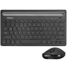 Everest Km-Bt803 Siyah 3 İn 1 Bt 5.0+3.0+2.4Ghz 1600Dpi Q Multimedia Kablosuz Klavye + Mouse Set