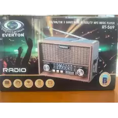 Everton Rt-659  Bluetooth Fm-Usb-Tf-Aux Şarjlı Nostaljik Radyo