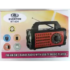 Everton Rt-824 Bluetooth Usb-Sd-Fm Şarjlı Nostaljik Radyo (El Feneri)