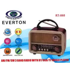 Everton Rt-860 Bluetooth Fm-Usb-Sd-  Şarjlı Nostalji Radyo