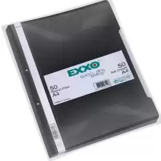 Exxo Telli Dosya Plastik A4 Siyah Tt110 - 50li Paket