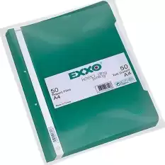 Exxo Telli Dosya Plastik A4 Yeşil Tt125 - 50li Paket