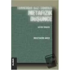 Fahreddin Razi Sonrası Metafizik Düşünce