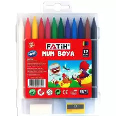 Fatih Mum Pastel Boya Polymer Crayons 12 Renk 50130/F - 12li Paket