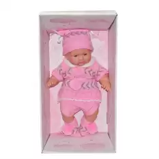 Galtoys Azra Bebek Newborn Pembe-Gri Triko Elbiseli