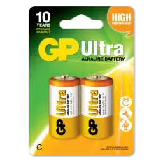 Gp Lr14 Orta Boy Ultra Alkalin Pil 2Li Paket Gp14Au-U2 C Boy