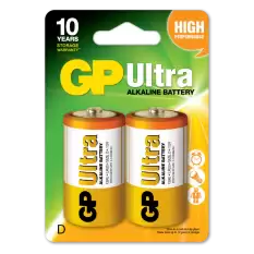 Gp Lr20 Büyük Boy Ultra Alkalin Pil 2Li Paket Gp13Au-U2 D Boy