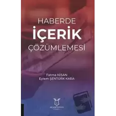 Haberde İçerik Çözümlemesi