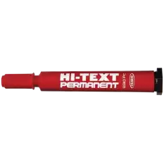 Hi-Text Markör Permanent Kesik Uçlu Kırmızı 830Pc - 12li Paket